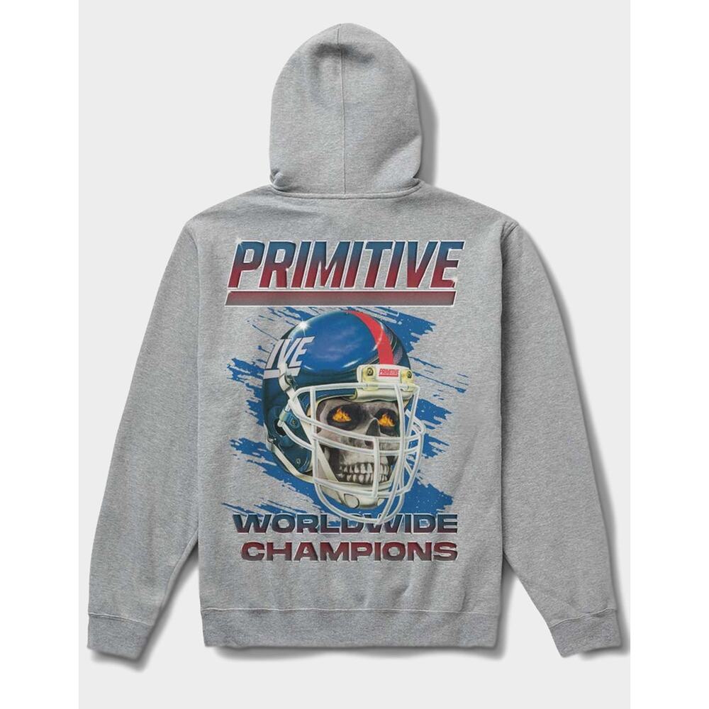 Primitive Skate Apparel Men's Versus Hoodie Sweatshirt in Heather Grey
